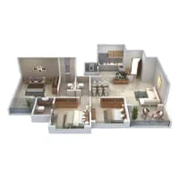 Signature Park Wakad 3 BHK Floor Plan Image